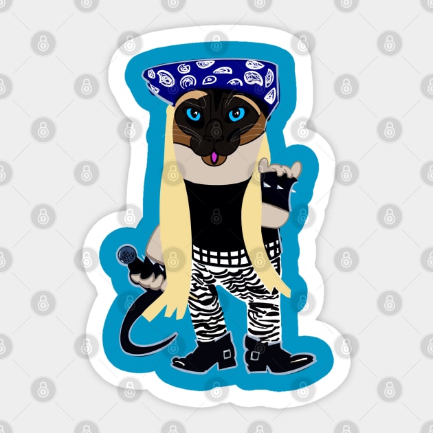 Rock On Kitty Sticker by TAP4242